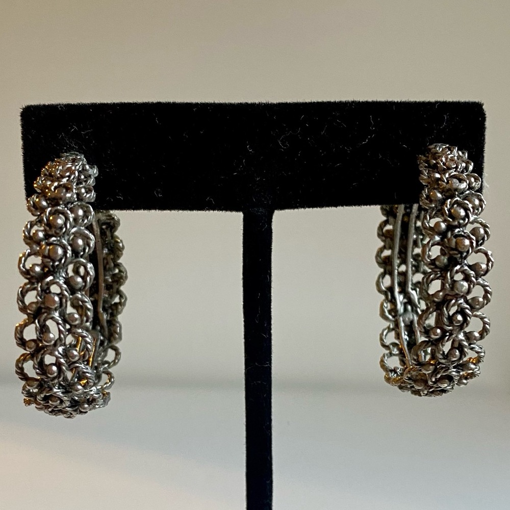 Vintage Handmade Hoop Earrings